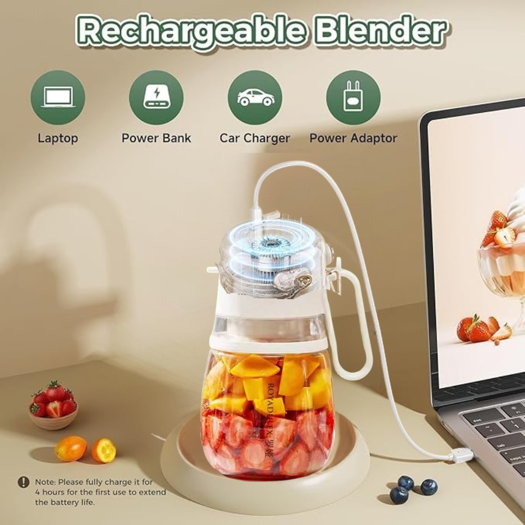 Portable Rechargeable Blender for Smoothies and Juices